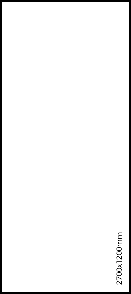 1200 × 2700 × 6 مم