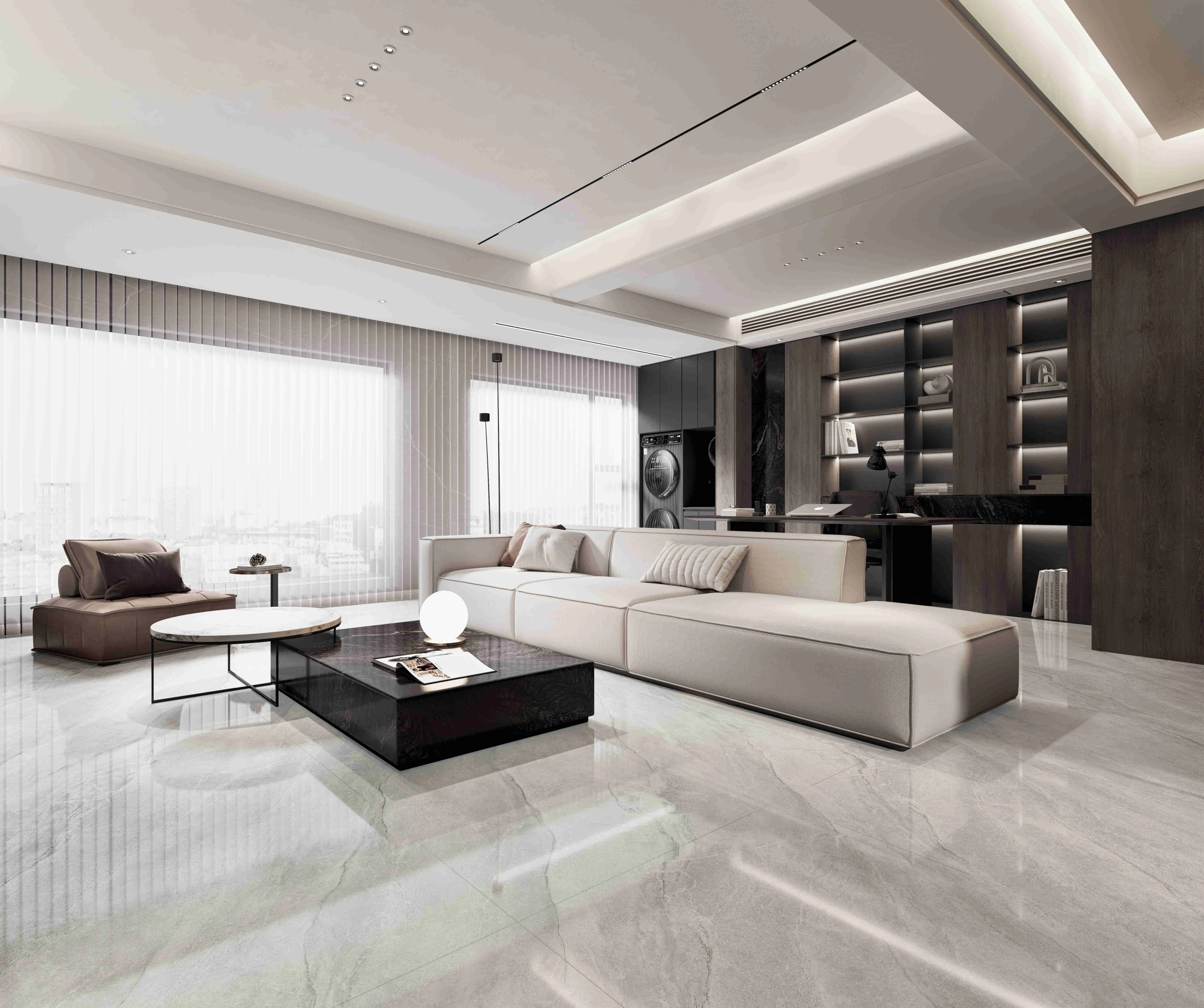 رمادي ضبابي